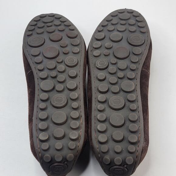 Born Kasa 11M Brown Suede Loafer Slip On Moccasins Rubber Sole Comfort Casual - Picture 10 of 12